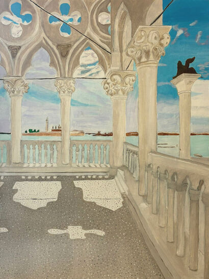 Veduta da palazzo  Ducale - a Paint Artowrk by Milena Milly Lorenzon